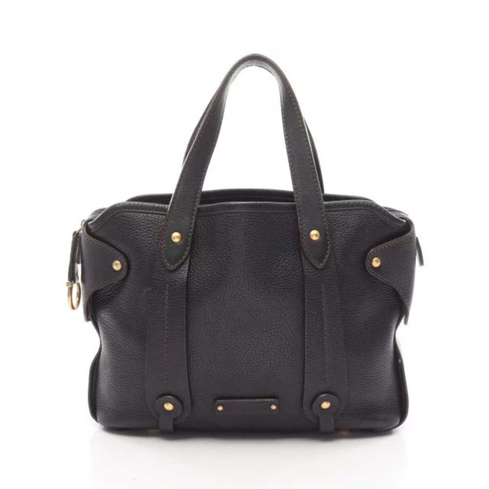 Salvatore Ferragamo Gancini Handbag Leather Brown